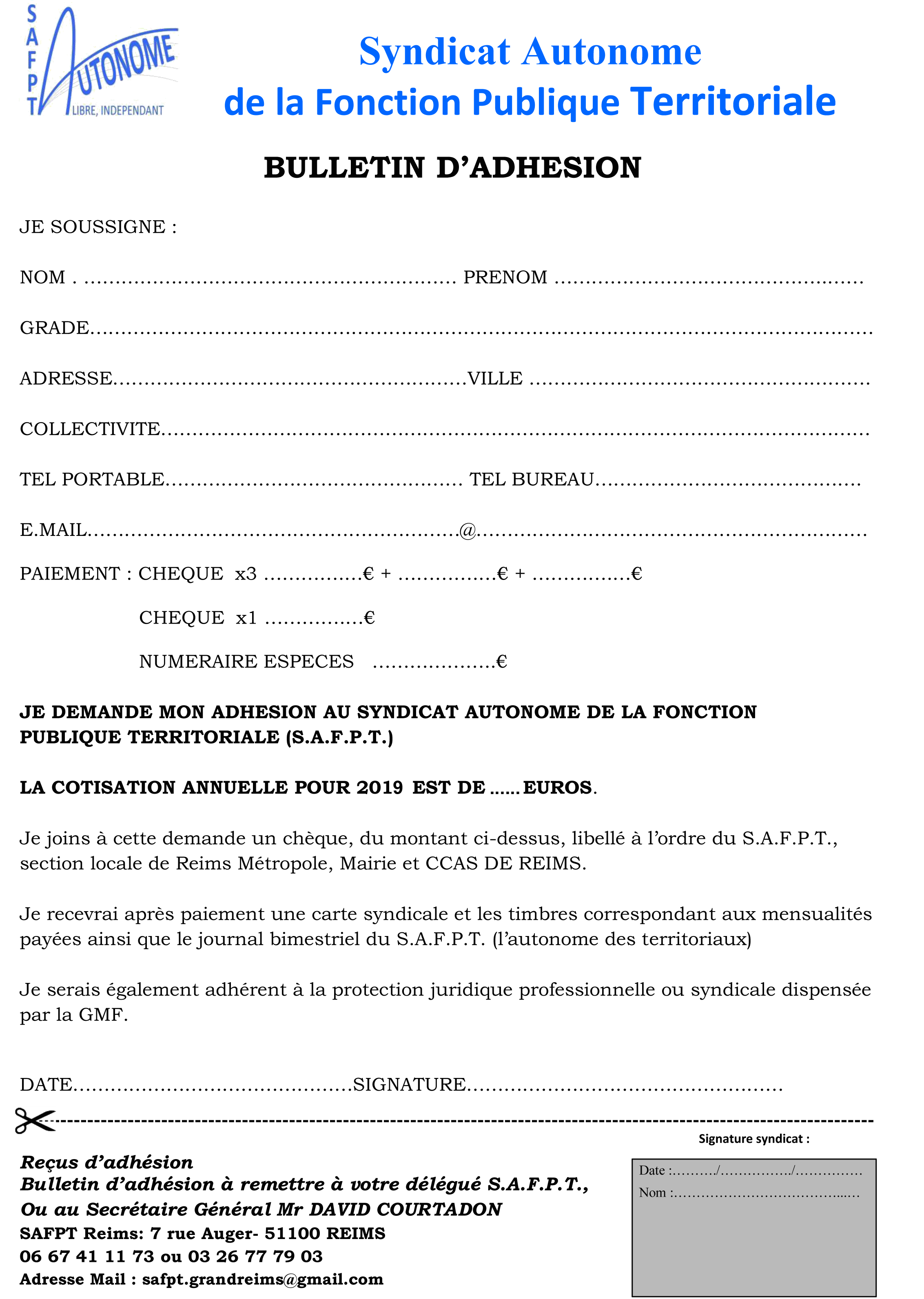 Modele Bulletin D Adhésion Association Word Gratuit