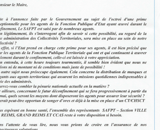 monsieur le maire lettre